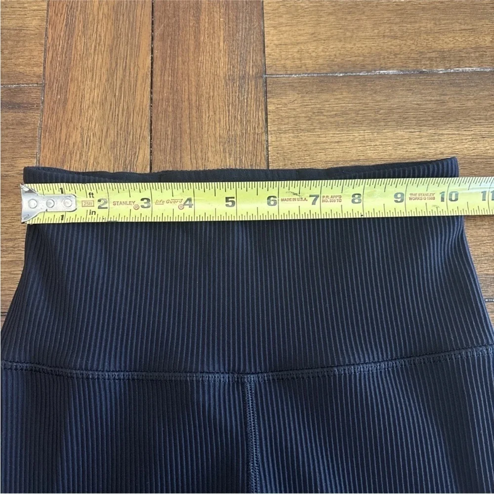 Athleta Elation Ribbed Tights Black Women's Size XS